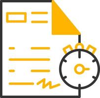 Project Completion Final DeadGlyph Line Two Color vector