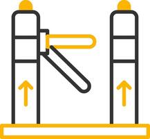 Street Level Subway Entrance Line Two Color vector