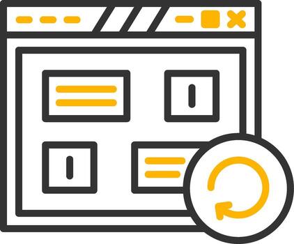 Page Refresh Reload Button Line Two Color vector