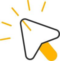 Hover Mouse Over Element Line Two Color vector