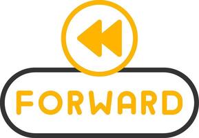 Forward Navigation Button Line Two Color vector