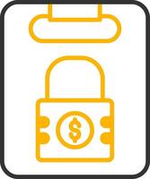 Secured Loan with Collateral Line Two Color vector