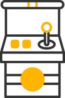 Retro Arcade Machine Line Two Color vector