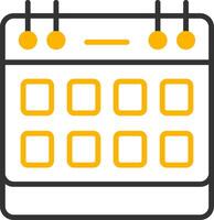 Wall Hanging Monthly Calendar Line Two Color vector