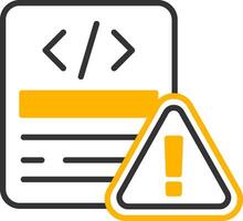 JavaScript Execution Error Line Two Color vector