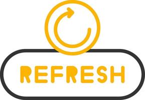 Refresh Page Button Line Two Color vector