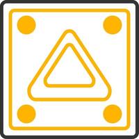 Emergency Hazard Light Button Line Two Color vector