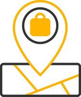 Retail Mall Location Point Line Two Color vector