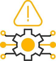 Unexpected Technological System Error Line Two Color vector
