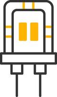 Capacitor Electrical Device Line Two Color vector