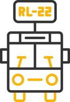Route Specific Bus Number Line Two Color vector