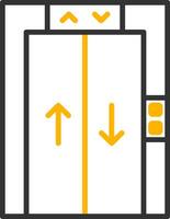 Vertical Transport Elevator Line Two Color vector