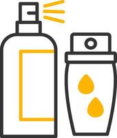 Volumizing Dry Hair Shampoo Line Two Color vector