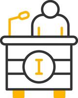 Airport Information Desk Line Two Color vector