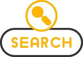 Search Query Button Line Two Color vector