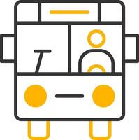 Professional Bus Driver Line Two Color vector