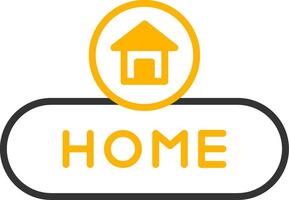Home Navigation Button Line Two Color vector