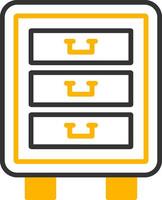 Lockable Office Drawer Line Two Color vector