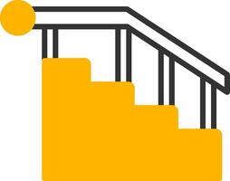 Public Access Staircase Line Two Color vector