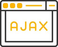 AJAX Data Request Symbol Line Two Color vector