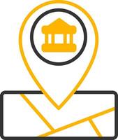 Museum Destination Tag Line Two Color vector