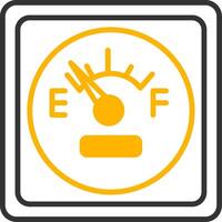 Fuel Level Gauge Icon Line Two Color vector