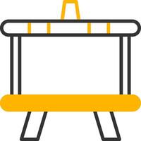 Magnetic Whiteboard Panel Line Two Color vector