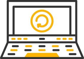 Real Time Data Refresh Option Line Two Color vector