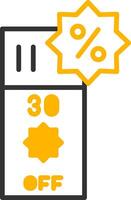 Bright Discount Tag Label Line Two Color vector