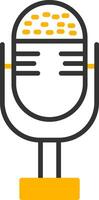 Studio Quality Streaming Microphone Line Two Color vector