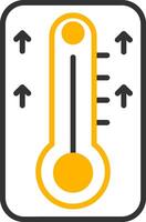 Engine Temperature Gauge Line Two Color vector