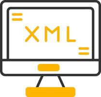 XML Tag Structure Icon Line Two Color vector
