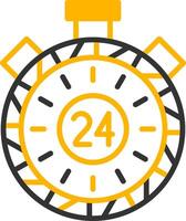 24 Hour Flash Sale Line Two Color vector