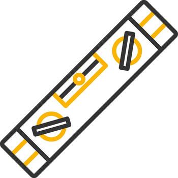 Horizontal Bubble Level Tool Line Two Color vector