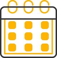 Monthly Office Calendar Line Two Color vector