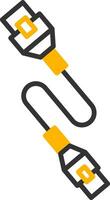 Durable Ethernet Network Cable Line Two Color vector