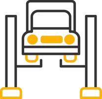 On Ramp Access Road Sign Line Two Color vector