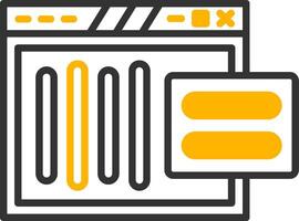 Mobile Hamburger Menu Icon Line Two Color vector