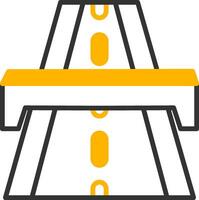 Off Ramp Exit Indicator Line Two Color vector