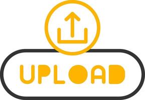 File Upload Button Line Two Color vector