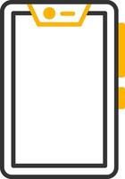 Touchscreen Smartphone Icon Line Two Color vector