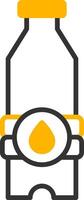Refillable Water Bottle Line Two Color vector