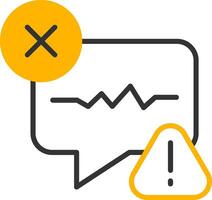 Authorization Failure Message Line Two Color vector