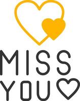 Thinking of You Today Line Two Color vector