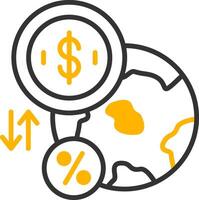 Interest Rate Ratio Changes Line Two Color vector