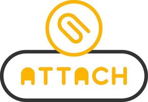 Attach Document Button Line Two Color vector