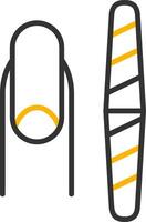 Double Sided Nail File Line Two Color vector