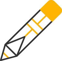 Sharpened Office Pencil Line Two Color vector