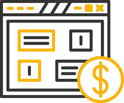 seguro pago método opciones línea dos color vector