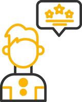 Genuine Client Testimonials Display Line Two Color vector